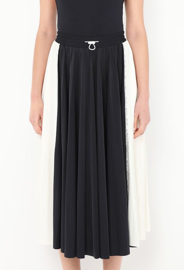 Valentino Pleated Lace Trim Skirt - 3