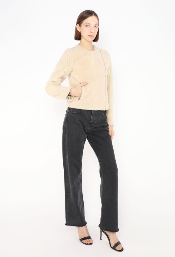 Céline Merino Shearling Zip Jacket - 4