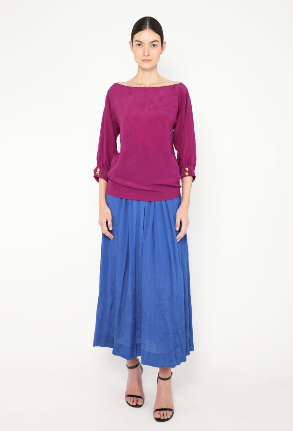 Saint Laurent Late '70s Pleated Silk 3-Piece Ensemble - 4 Saint Laurent Late '70s Pleated Silk 3-Piece Ensemble - 4