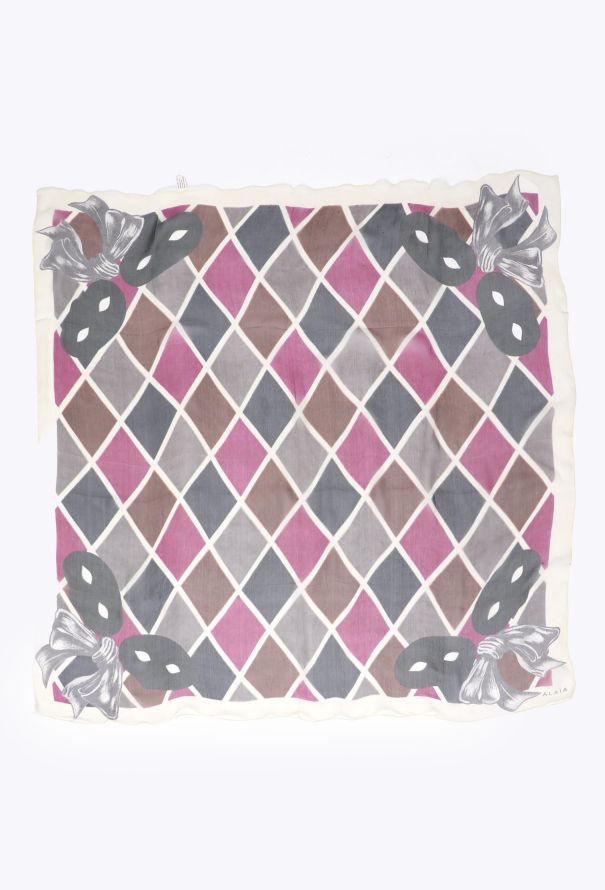Alaïa F/W 1992 Harlequin Chiffon Scarf - 4 Alaïa F/W 1992 Harlequin Chiffon Scarf - 4