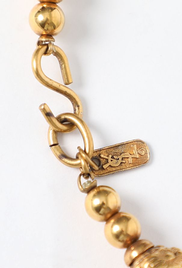 Saint Laurent Vintage Acorn Charm Necklace - 4