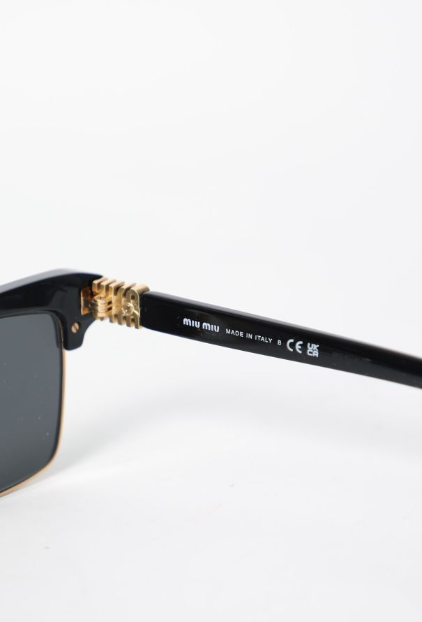 Miu Miu 2024 Square Logo Trim Sunglasses - 5