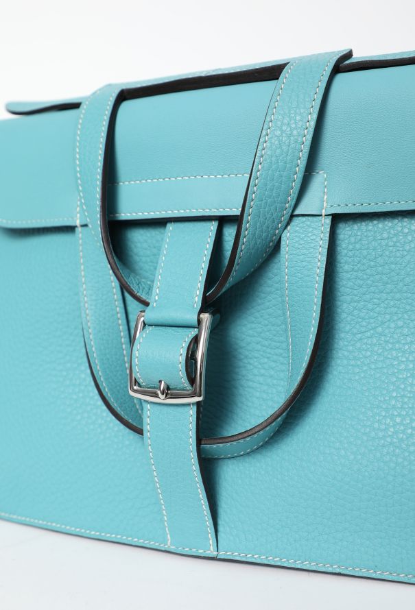 Hermès Bleu Jean Taurillon Clémence Halzan 31 - 5