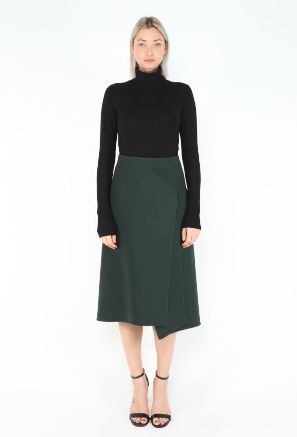 Céline Pleated Trompe l'Œil Skirt - 1