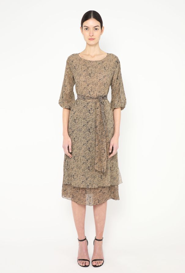 Floral Crêpe Belted Ensemble - 1