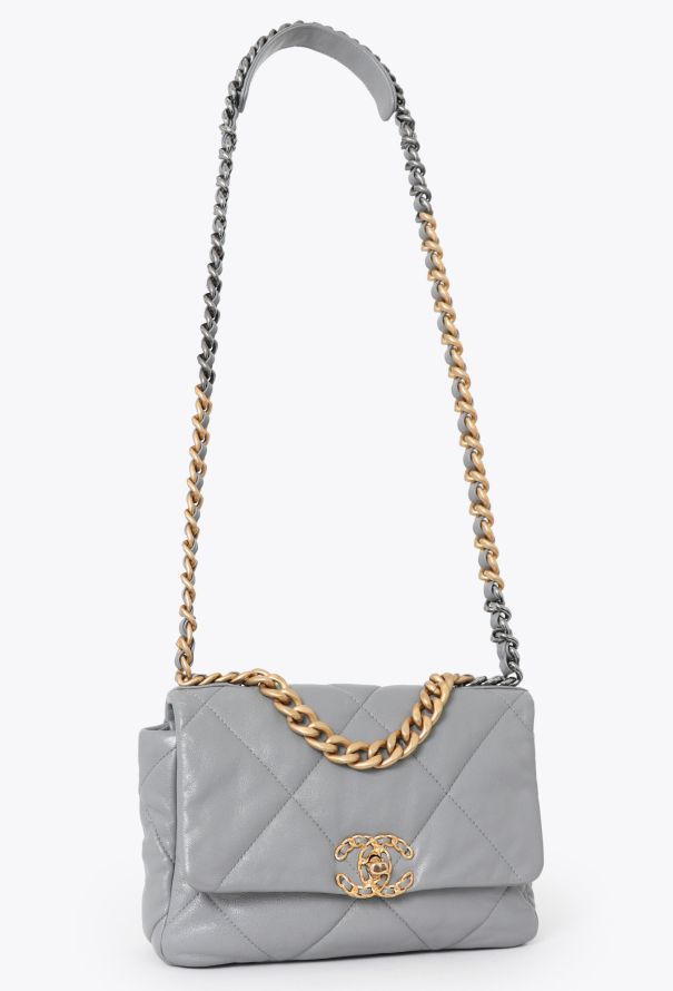 Chanel Grey 19 Medium Flap Bag - 2