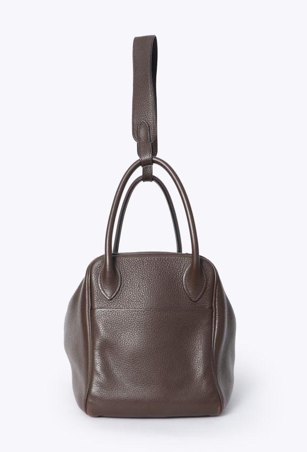 Hermès Chocolat Taurillon Clémence Lindy 30 - 6