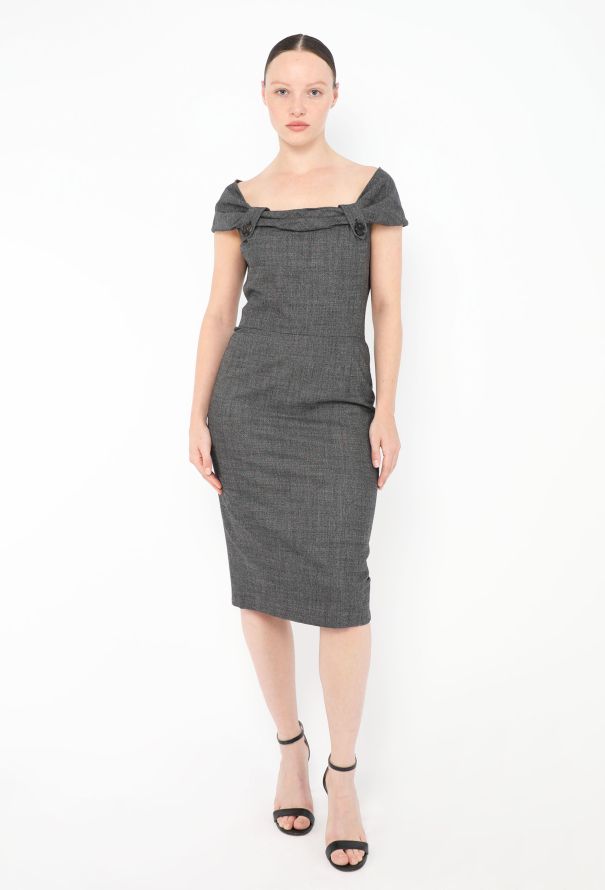 Dior Tailored Off-Shoulder Dress - 3