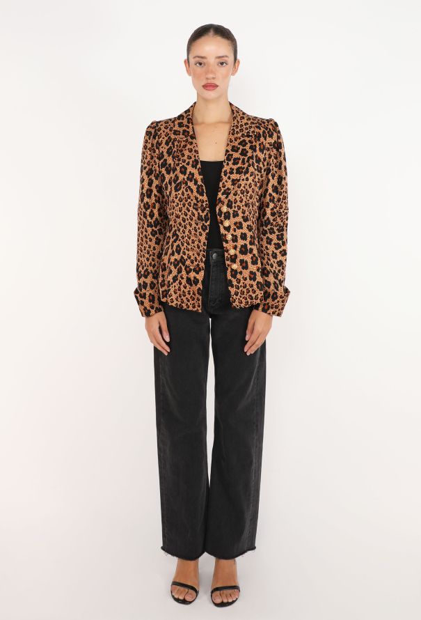 Saint Laurent Leopard Printed Silk Blouse, F/W 1992 - 4