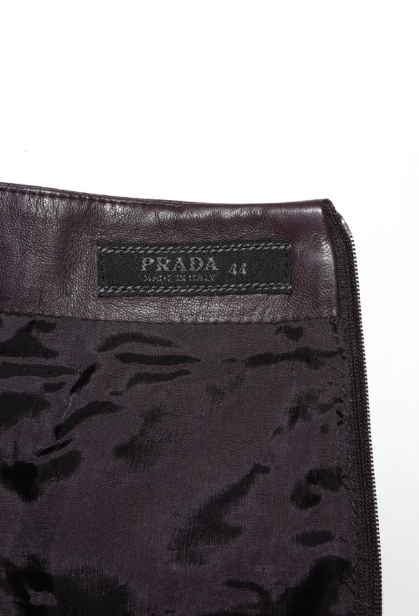Prada Flared Leather Skirt, Early 2000s - 4