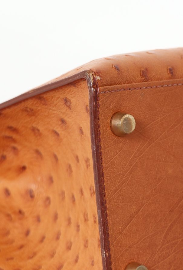 Hermès Gold Ostrich Sellier Kelly 28 - 12 Hermès Gold Ostrich Sellier Kelly 28 - 12