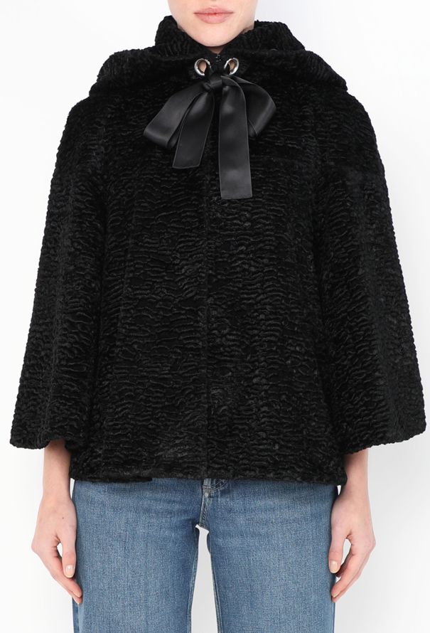 Alexander McQueen F/W 2014 Velvet Hooded Jacket - 1