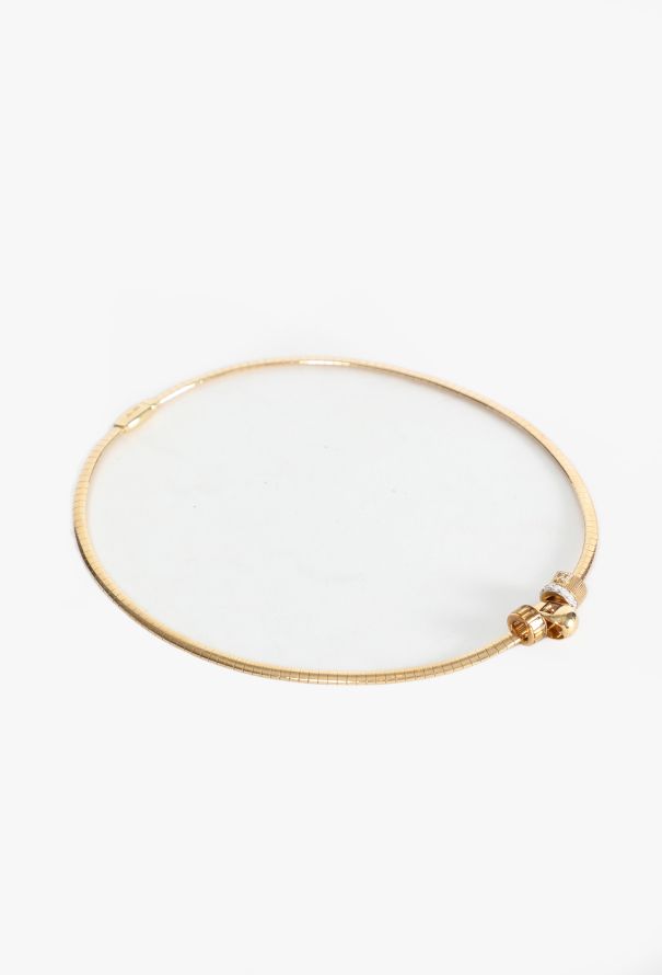 Modern Fine Jewelry FoundRae 18K Yellow Gold Omega Sleek Collar & Charms - 5