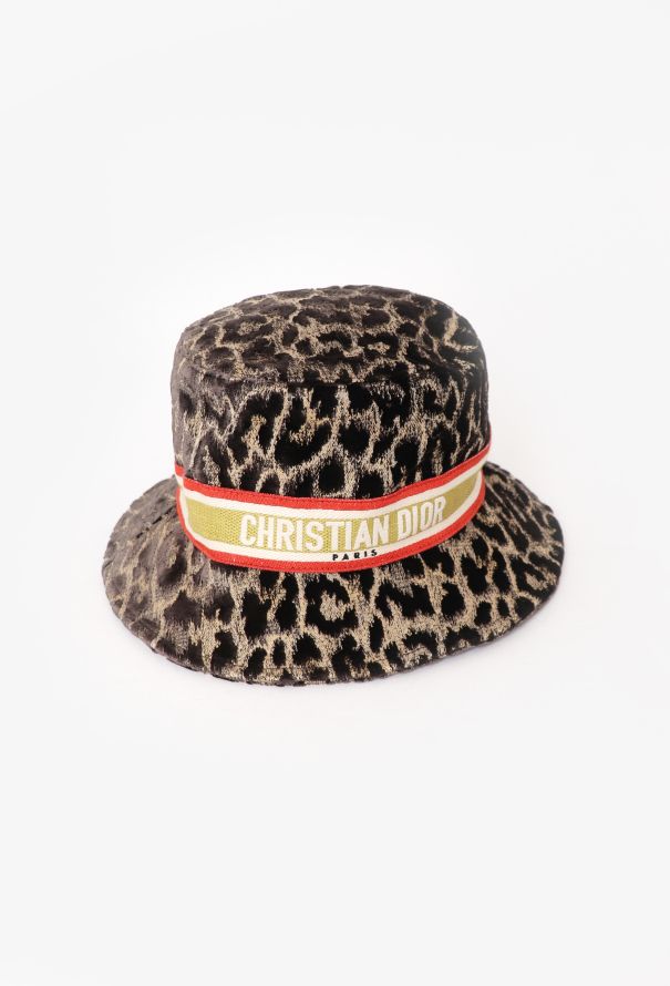 Dior 2021 Velvet Leopard Bucket Hat - 2 Dior 2021 Velvet Leopard Bucket Hat - 2