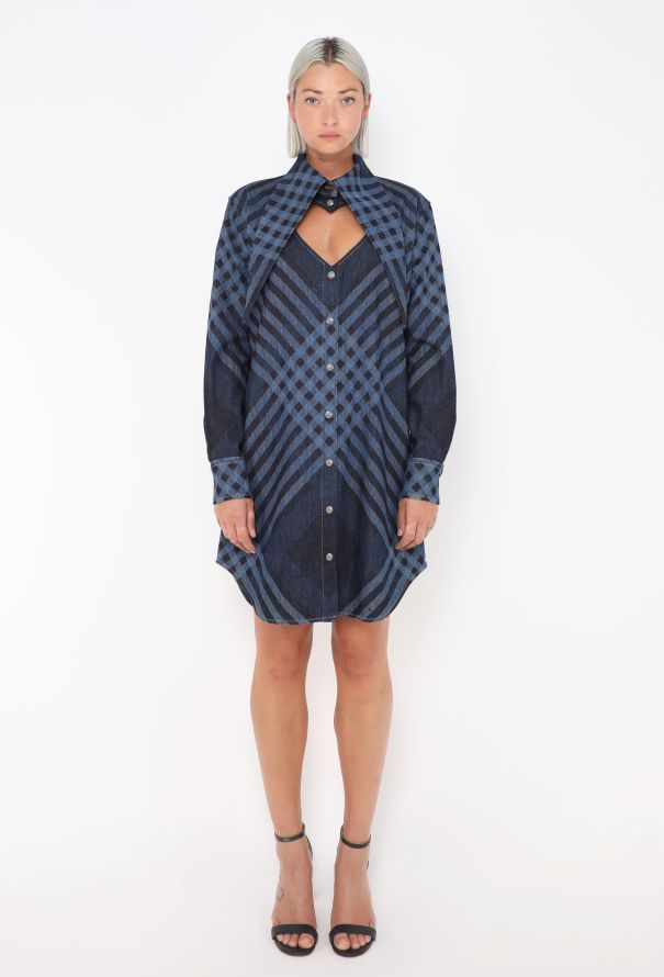 Vivienne Westwood 2023 Denim Heart Collared Dress - 1