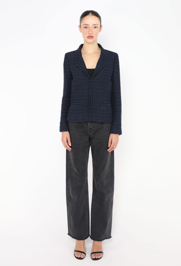 Chanel Bouclé Notched Jacket - 2 Chanel Bouclé Notched Jacket - 2
