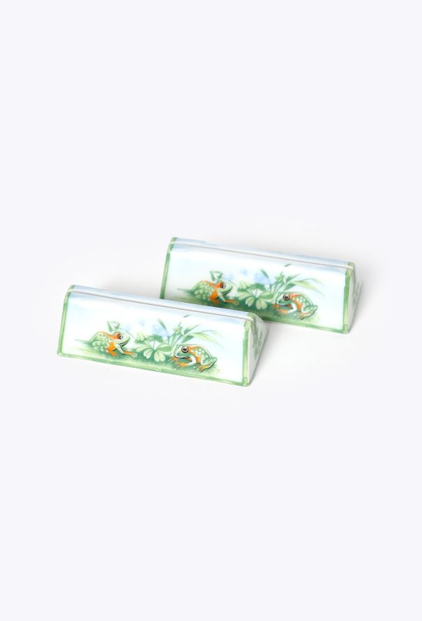 Hermès Vintage Porcelain Frog Menu Holders - 3