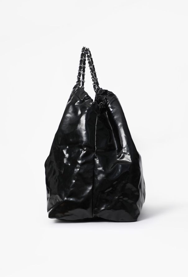 Chanel Black Patent Vinyl Coco Cabas XL Bag - 3