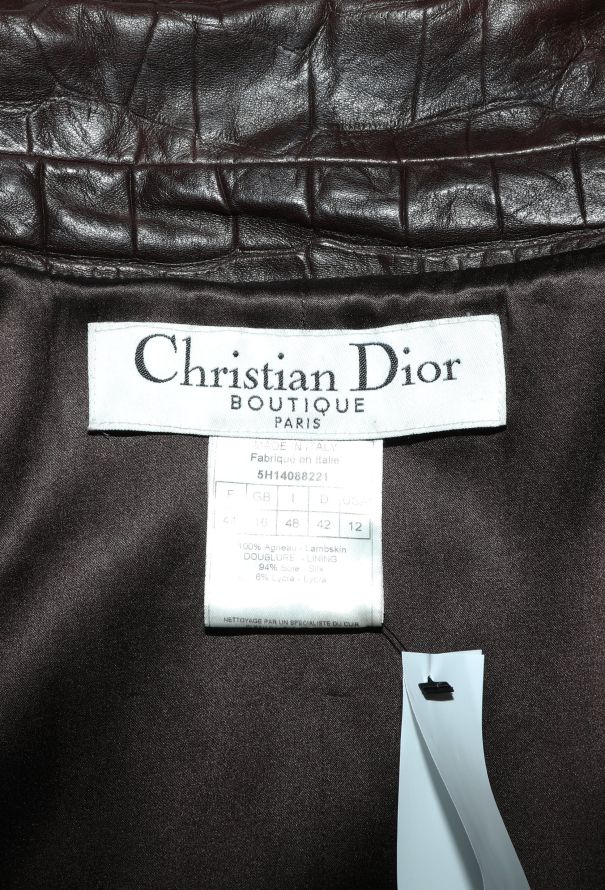 Dior RARE F/W 2005 Embossed Lambskin Coat - 7 Dior RARE F/W 2005 Embossed Lambskin Coat - 7