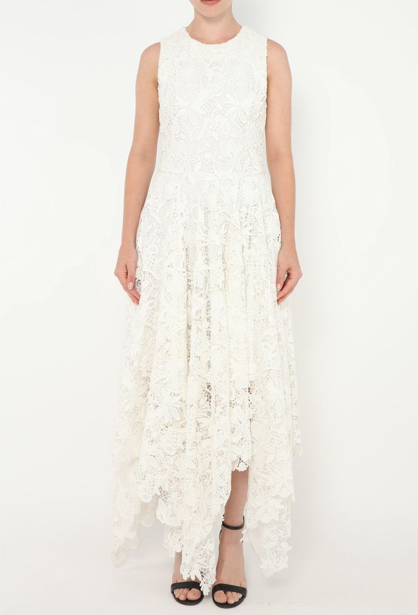 ワンピース Alexander Mcqueen Ivory Asymmetrical Draped Dress Alexander McQueen Ivory asymmetrical draped dress | TheDoubleF