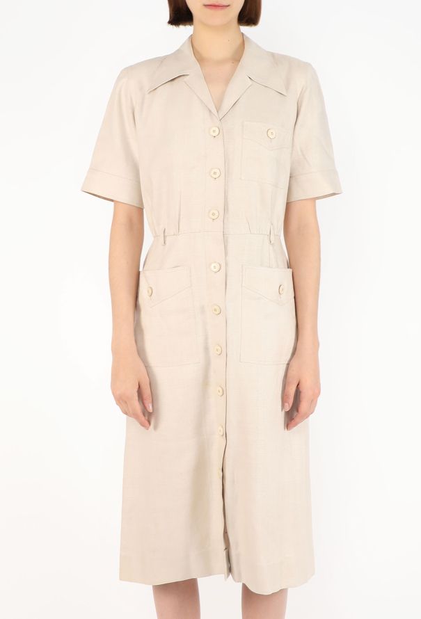 Saint Laurent Saharan Linen Dress, Early 1970s - 2