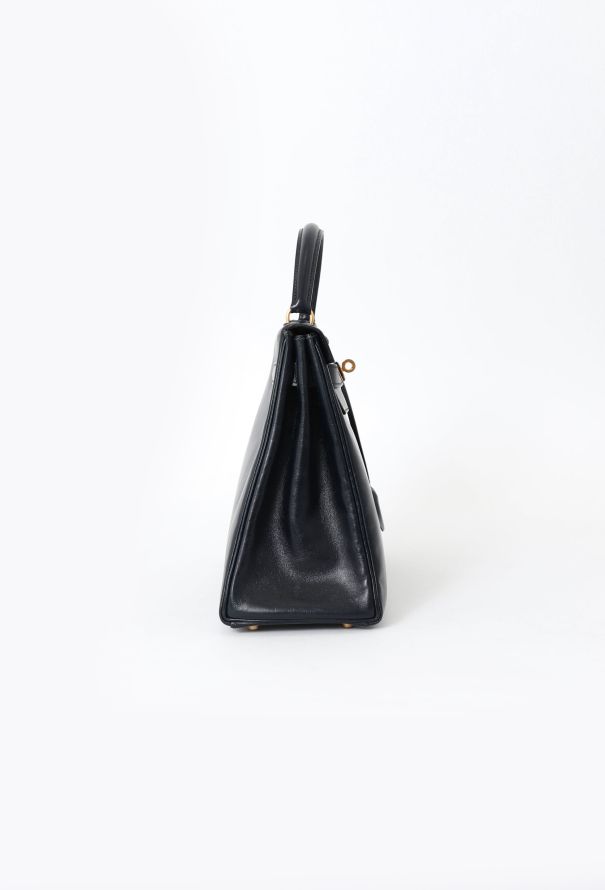 Hermès '90s Navy Box Kelly 32 Retourné - 6