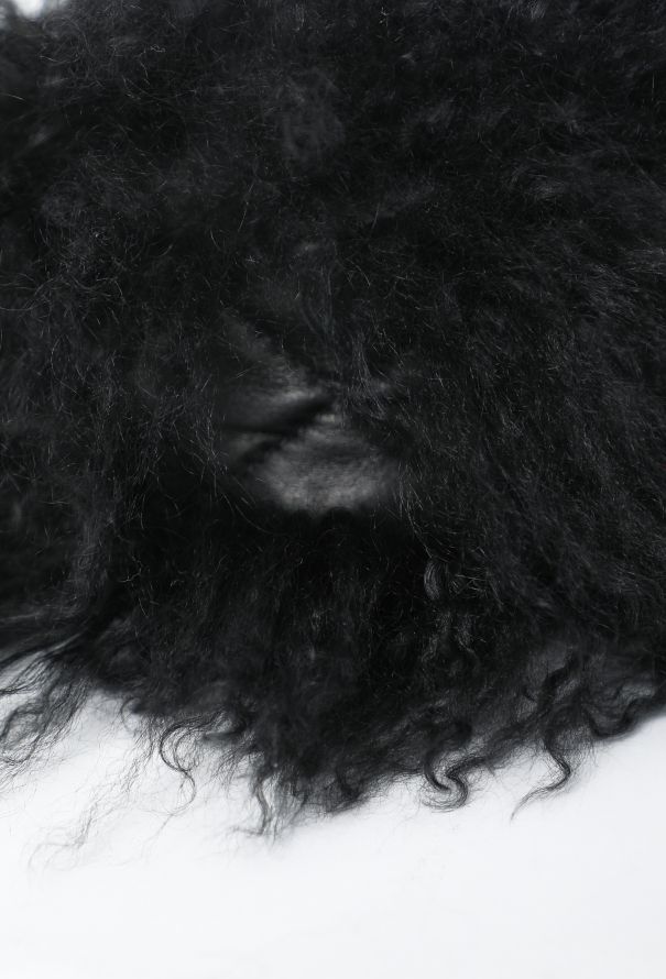 Chanel RARE 2008 Black Mongolian Shearling Tibet Flap Bag - 12