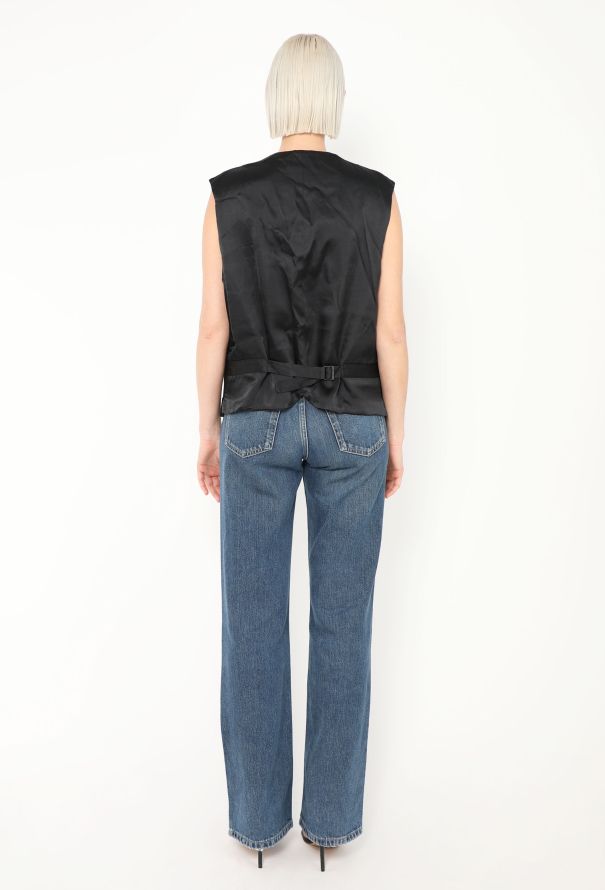 Yohji Yamamoto 1993 Embroidered Felted Vest - 5 Yohji Yamamoto 1993 Embroidered Felted Vest - 5