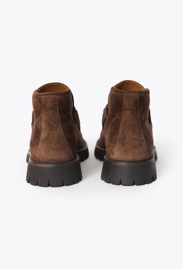 Gucci 2025 Horsebit Suede Ankle Boots - 4