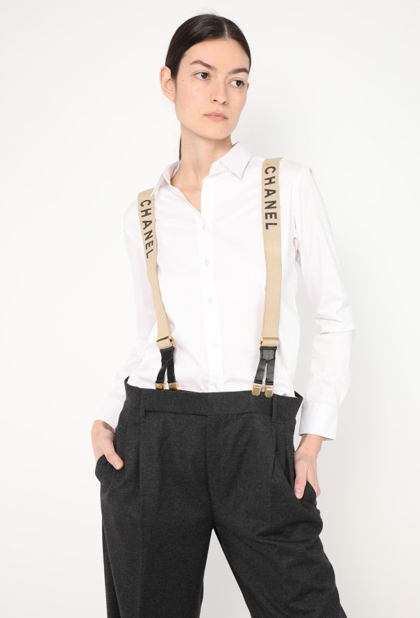 Chanel ICONIC S/S 1994 Logo Suspenders - 1