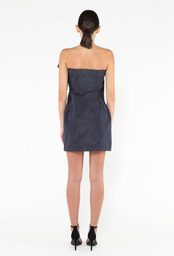Prada 2007 Nylon Bow Bustier Dress - 4