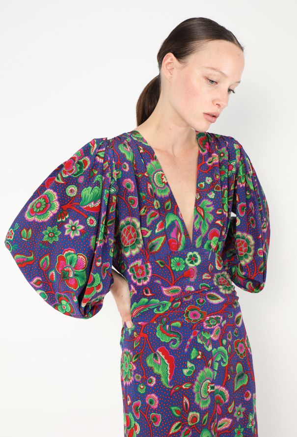 Saint Laurent 1971 Bohemian Floral Print Dress - 1