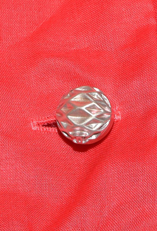 Chanel Coral Cotton Voile Blouse - 7