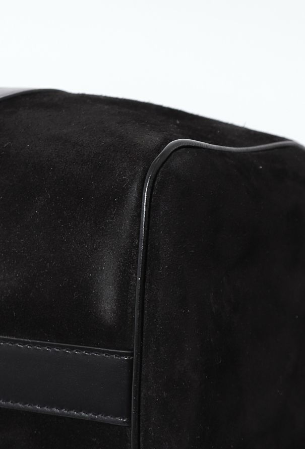 Céline Black Suede Boston Bag - 9 Céline Black Suede Boston Bag - 9