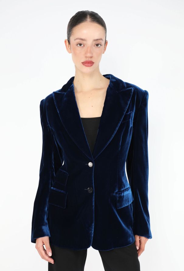 Gucci 1995 Tailored Velvet Blazer - 1