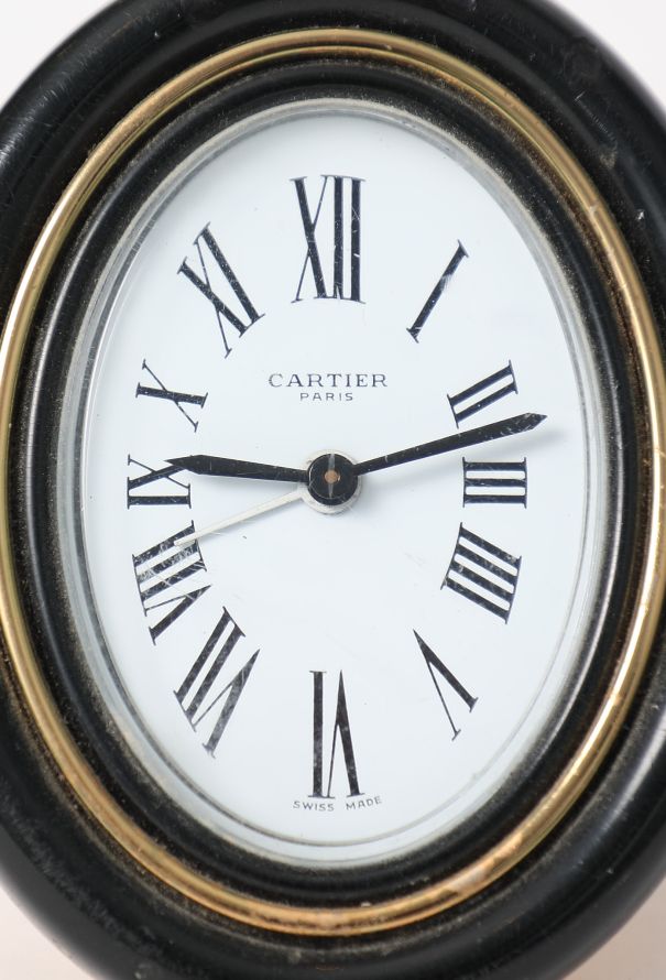 Cartier Vintage 1989 Les Must Baignoire Onyx Enamel Clock - 3