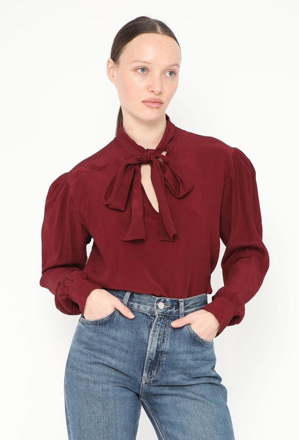 Saint Laurent Vintage Silk Lavallière Blouse - 3 Saint Laurent Vintage Silk Lavallière Blouse - 3