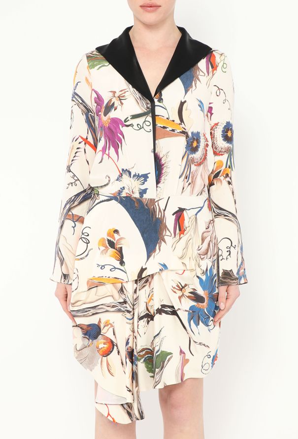 Balenciaga F/W 2011 Asymmetrical Floral Dress - 3 Balenciaga F/W 2011 Asymmetrical Floral Dress - 3