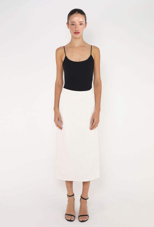 Céline Twill Belted Wrap Skirt - 4