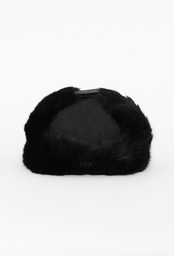 Gucci Rabbit Fur Monogram Cap - 5