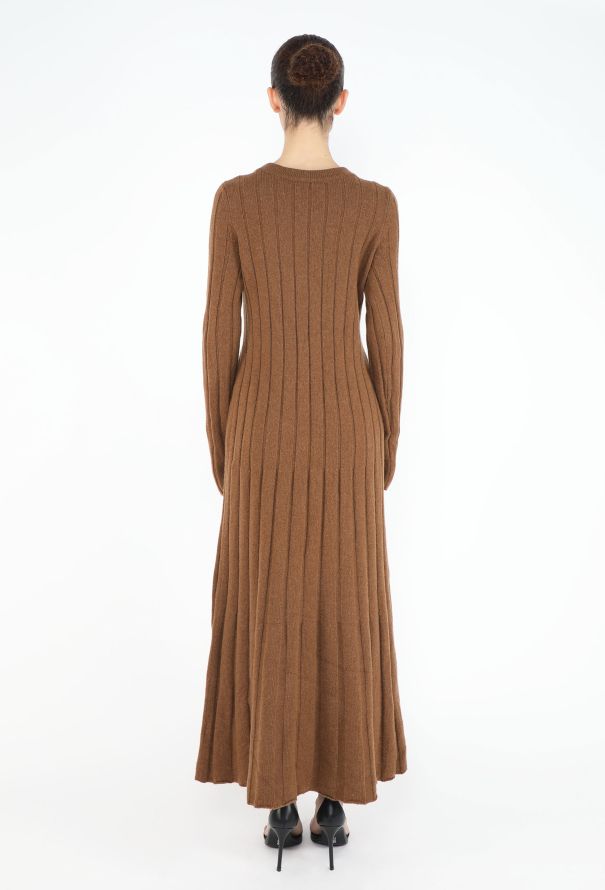 Khaite 2022 Cashmere Ribbed Knit Dress - 3