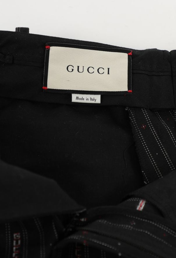 Gucci 2018 Tailored Wool Logo Trousers - 5