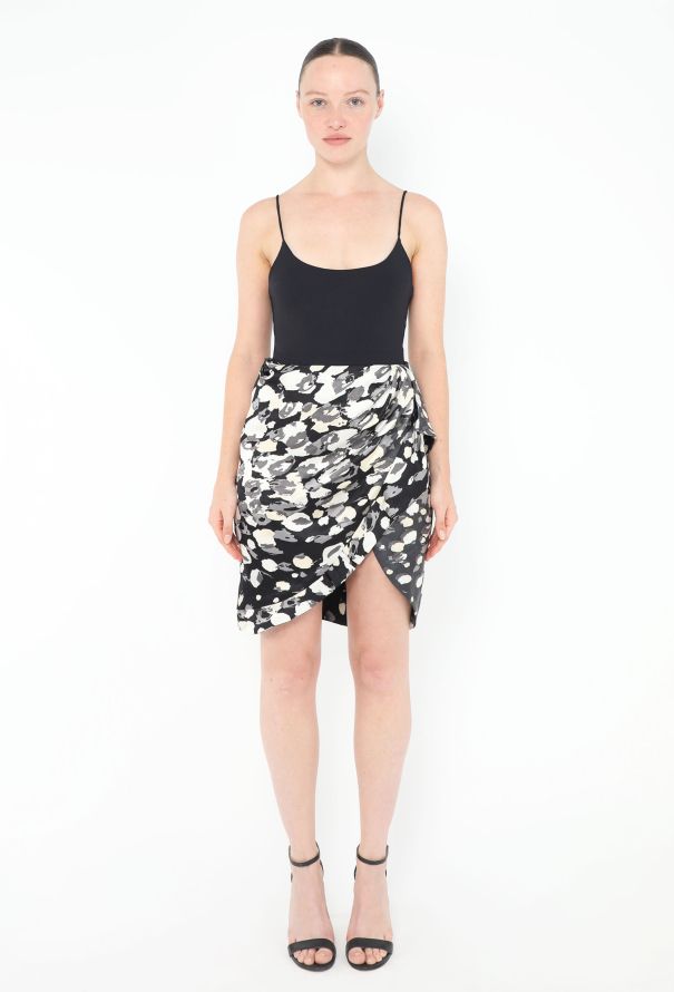 Balenciaga F/W 2009 Graphic Silk Wrap Skirt - 1
