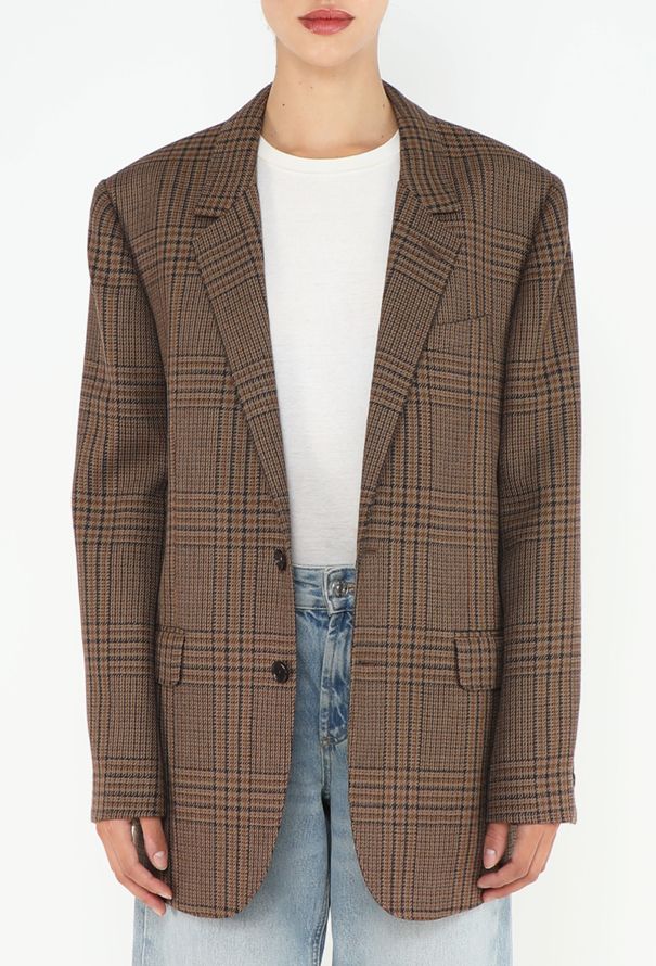 Céline F/W 2021 Checkered Oversized Blazer - 1