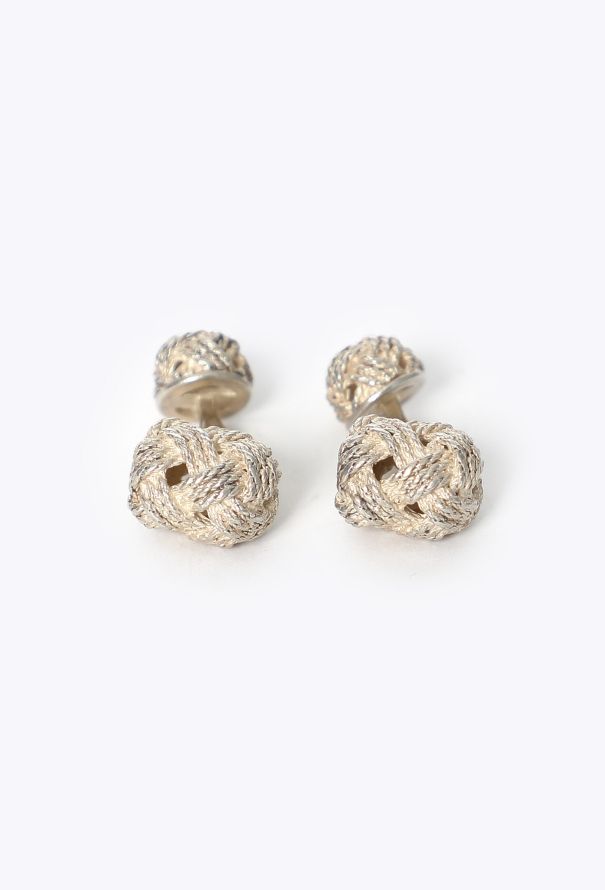 Hermès Vintage Silver Passementerie Cufflinks - 1