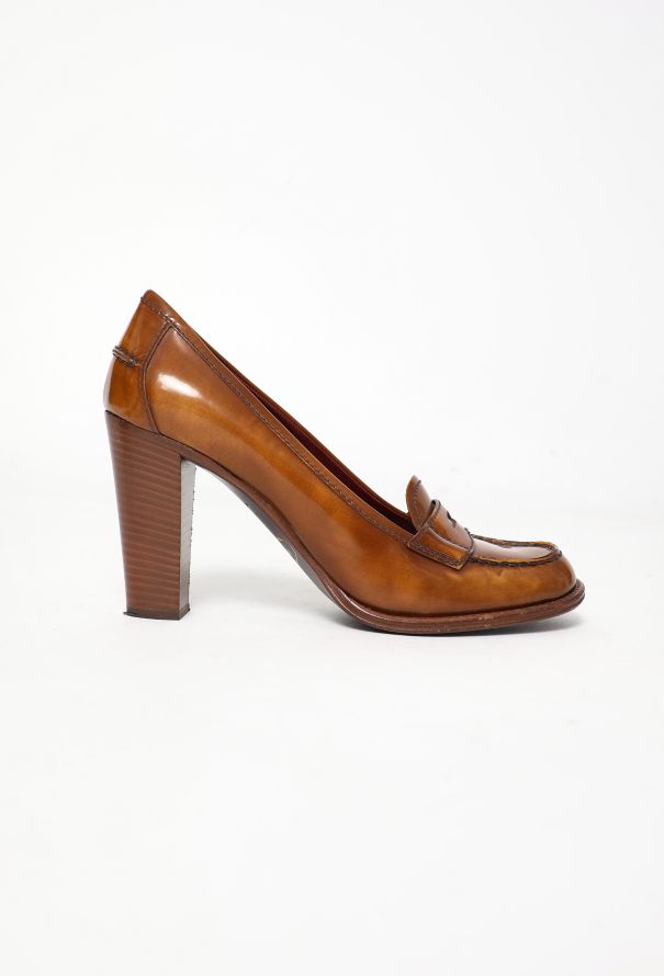 Prada F/W 2003 Leather Loafer Pumps - 1
