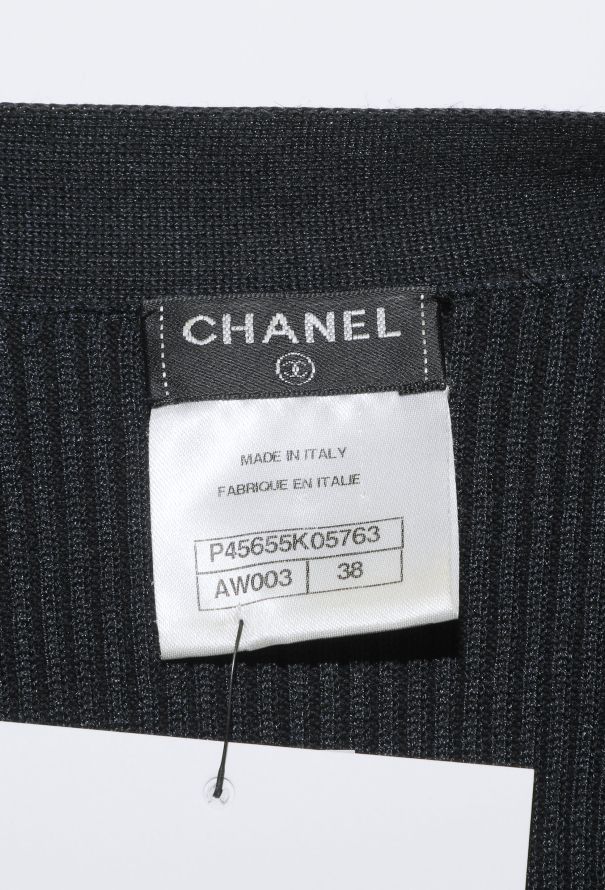 Chanel Ribbed 'CC' Cardigan - 6