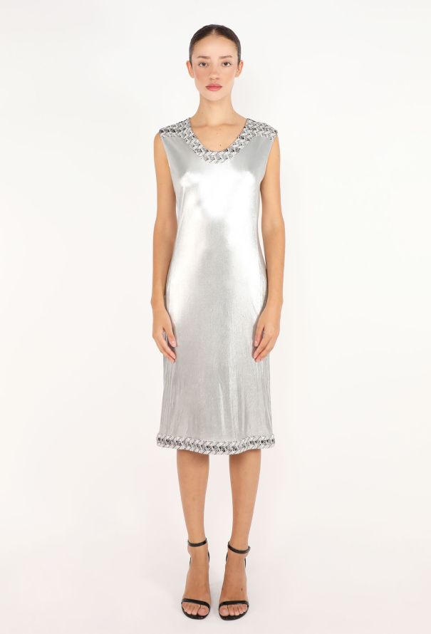 Chanel Metallic Tweed Trim Dress, 2005 - 1