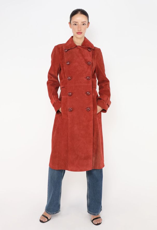 Gucci Pre-Fall 2015 Flared Suede Trench - 5