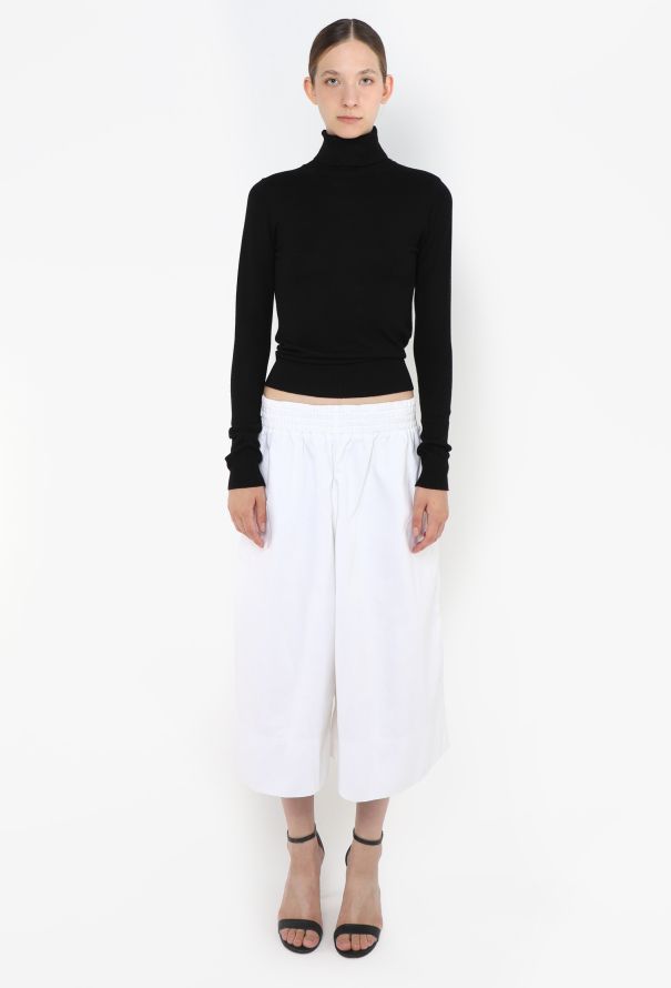 Céline Wide-Leg Poplin Culottes - 6